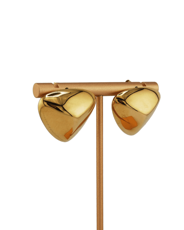 Dome Dreieck Ohrstecker Gold 