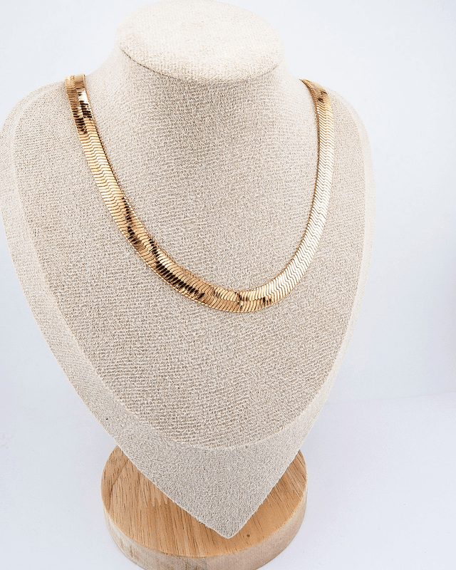 Kurze Dicke Snake Kette Gold